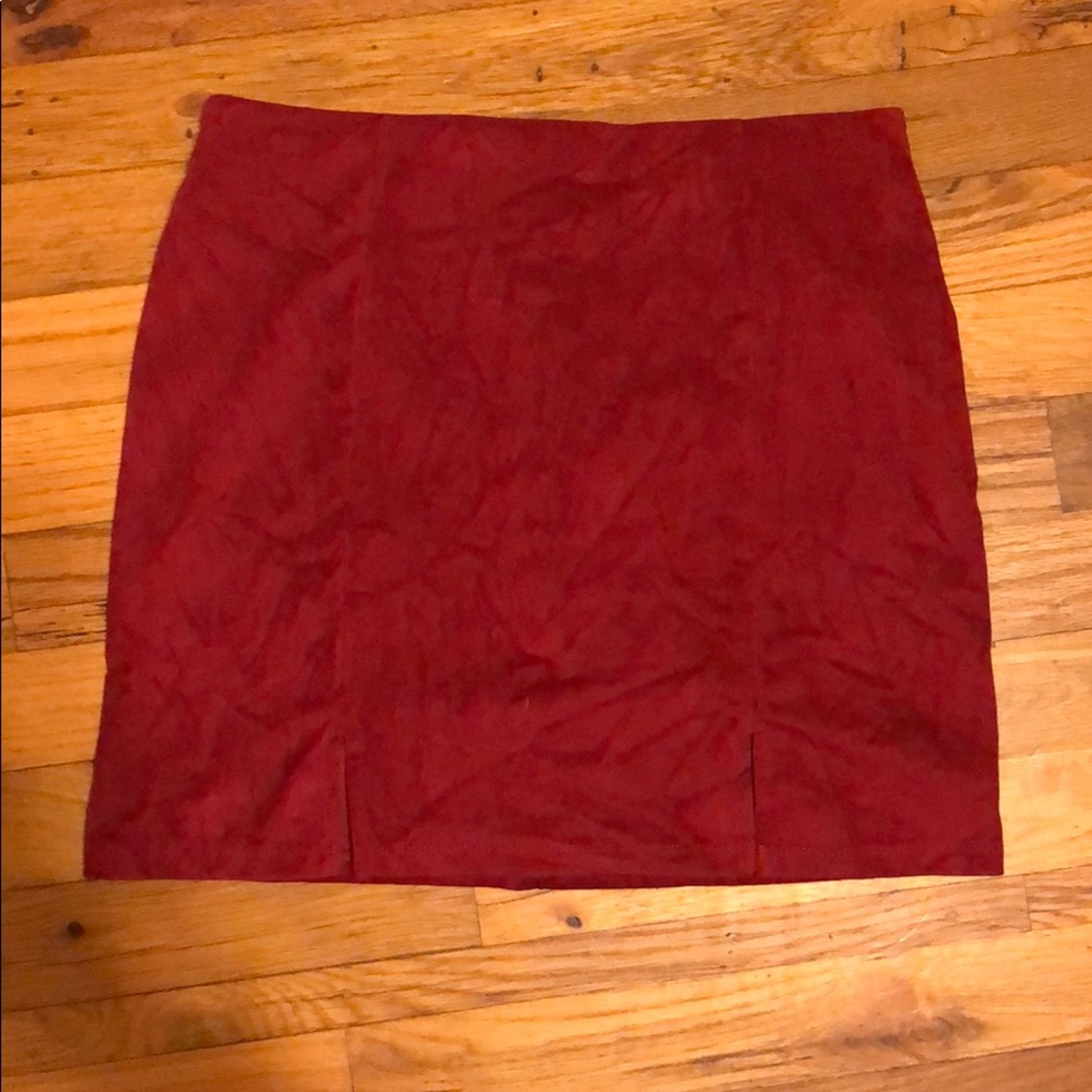 Velvet Red Skirt